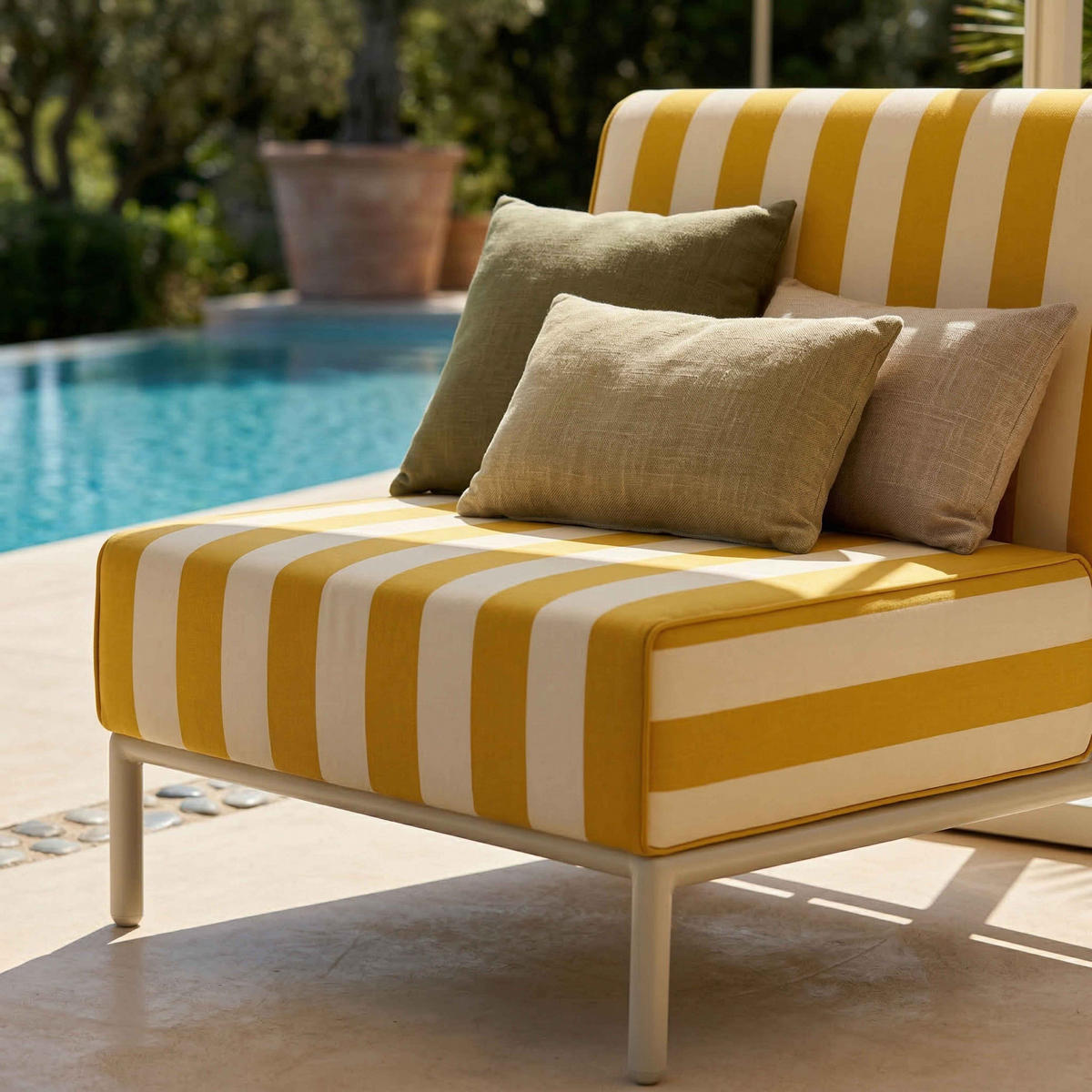 SESSEL, Gelb - Gelb, Textil (80/78/72cm) - Oviala