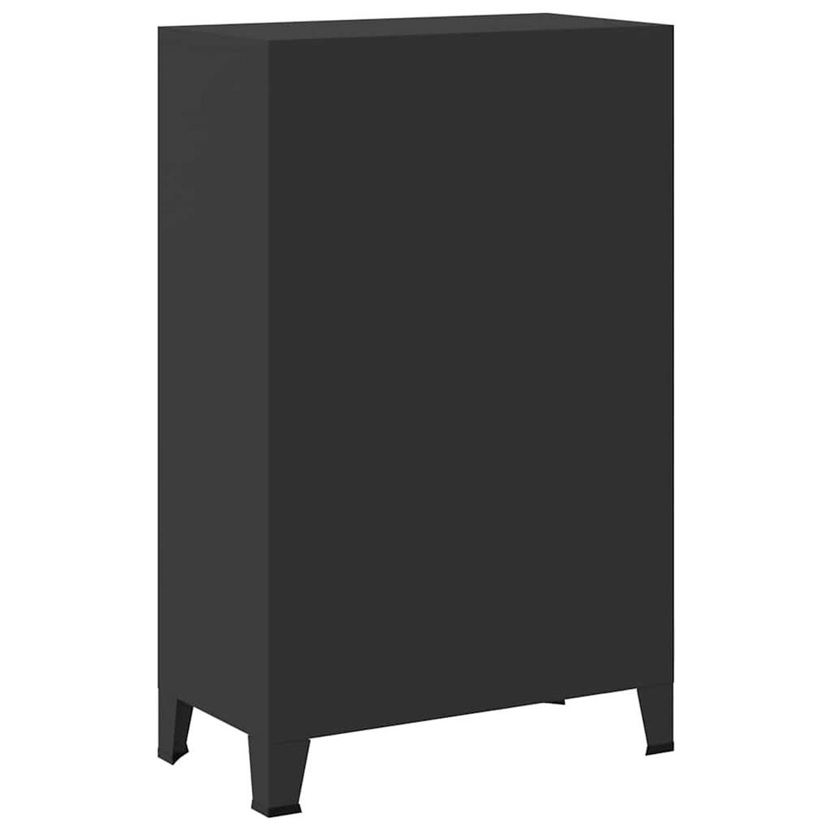 KLEIDERSCHRANK Metall Industrie-Stil 67/35/107 Cm Schwarz - Schwarz, Metall (35/107/67cm) - vidaXL