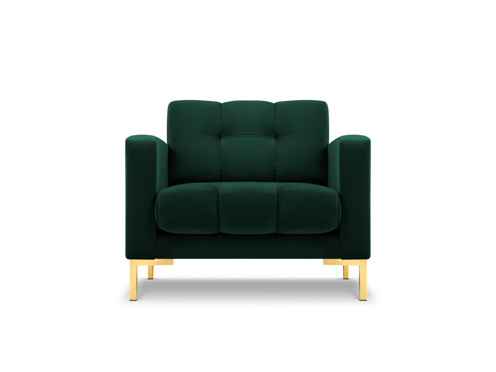 SESSEL Mamaia aus Samt flaschengrün - Grün, Textil (92/75/87cm) - Micadoni