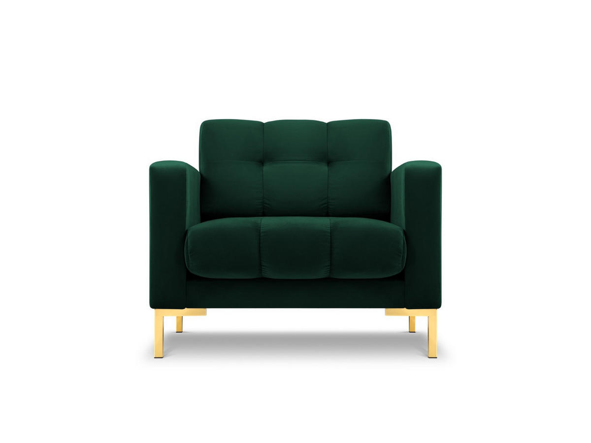 SESSEL Mamaia aus Samt flaschengrün - Grün, Textil (92/75/87cm) - Micadoni