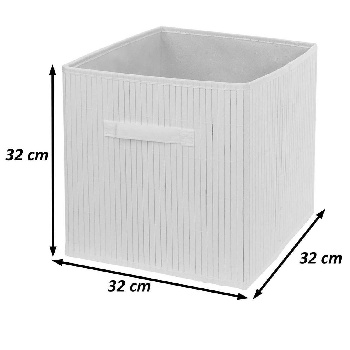 SKLÁDACÍ KRABICE Bílá, sada 4 ks - bílá, dřevo (32/32cm) - MCW