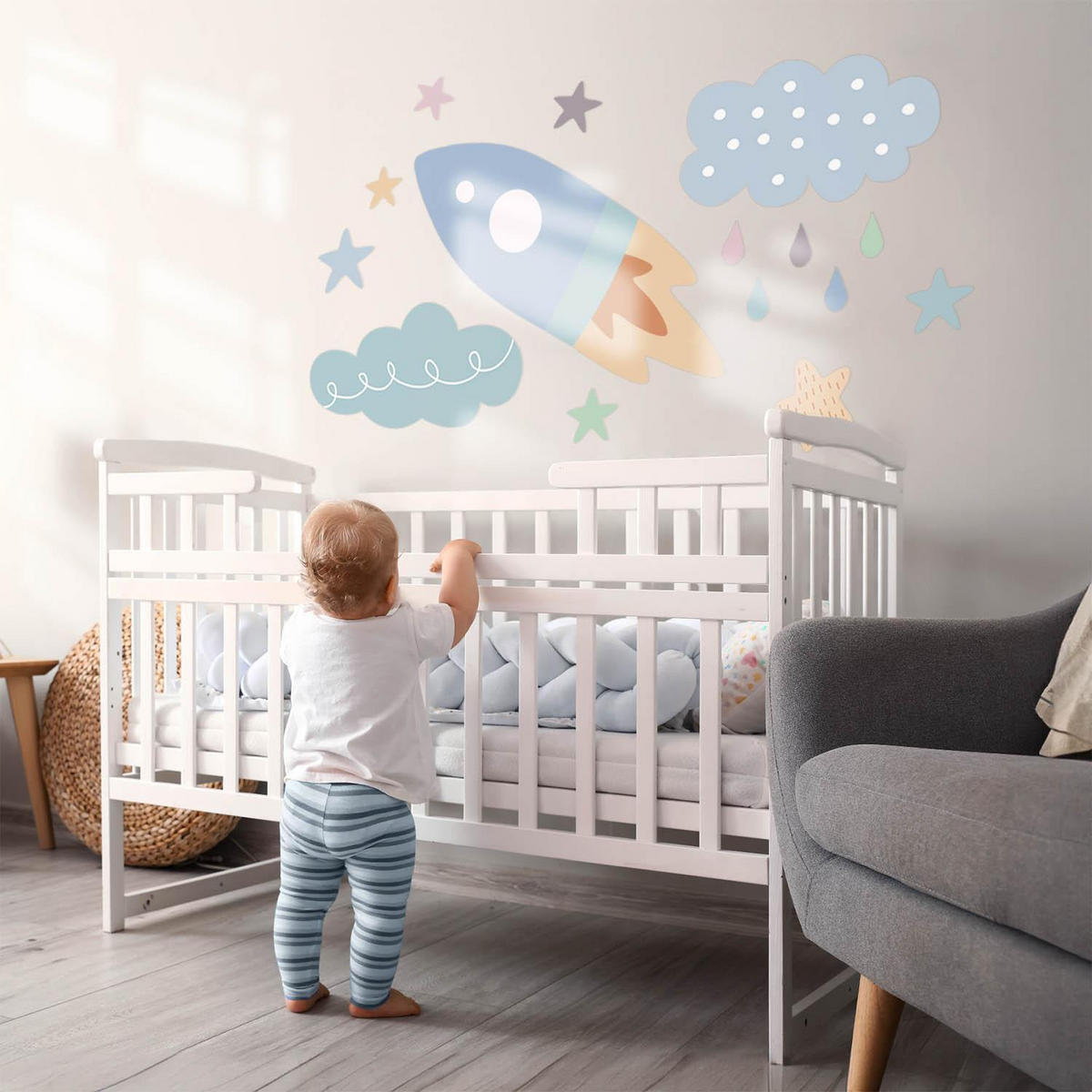 WANDAUFKLEBER 60x100cm - Himmelsraum - Multicolor, Kunststoff (60/100/0.1cm) - Wallfluent