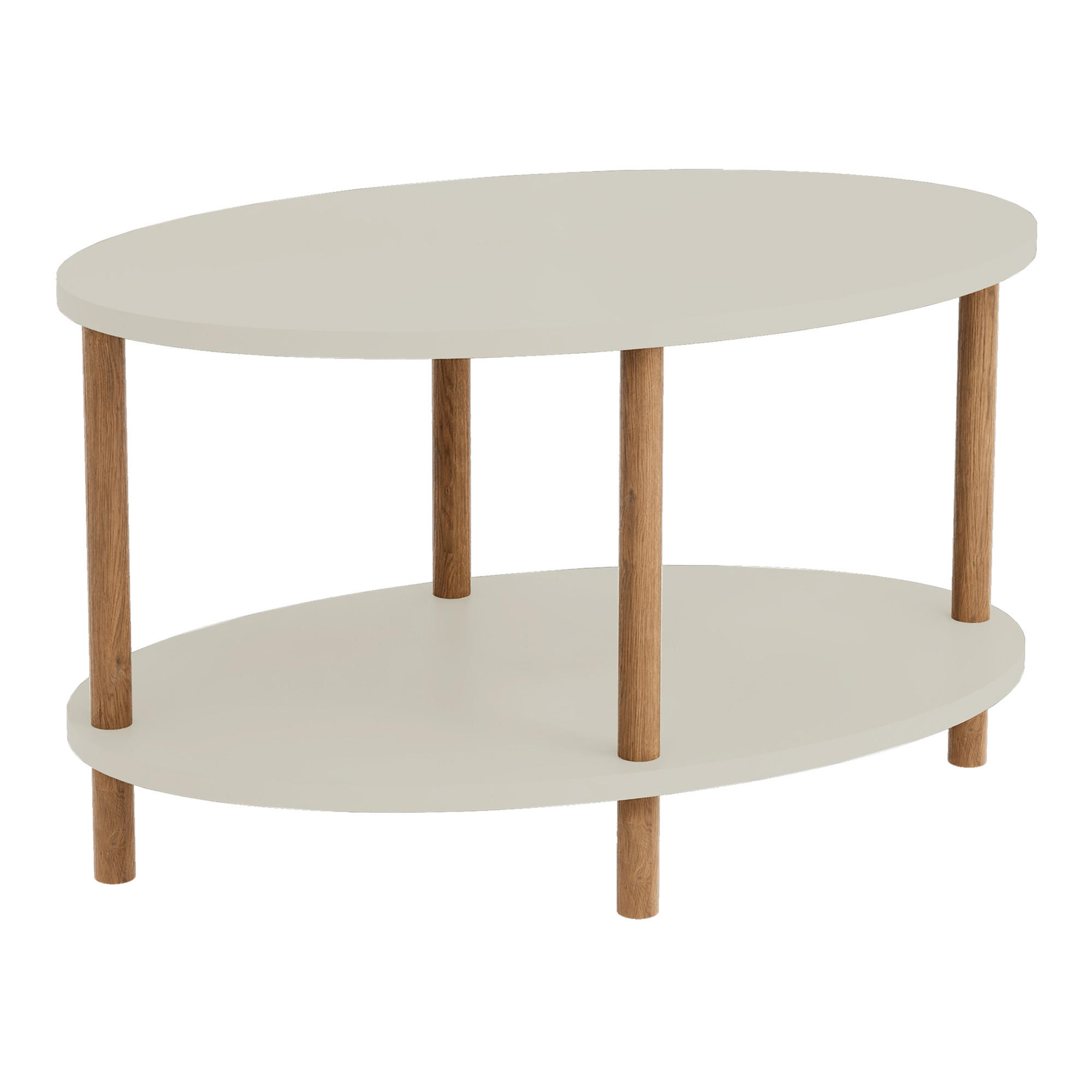 COUCHTISCH Højreby 70/44/43 cm - Sandfarben/Naturfarben, Holz/Holzwerkstoff (70/44/43cm) - [en.casa]
