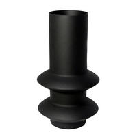 VASE Semra in Schwarz 11/19,5 cm - Schwarz, Metall (19.5cm) - LaLe Living