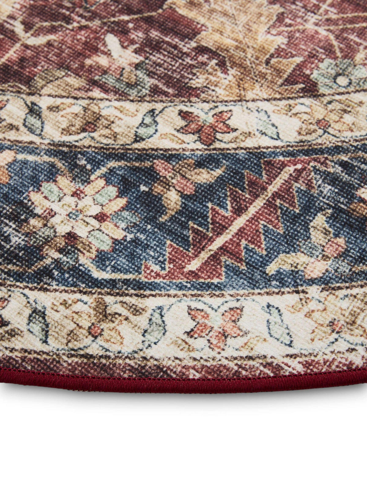 VINTAGE-TEPPICH George waschbar ø 160 cm rund - Multicolor, Kunststoff (160/160cm) - benuta