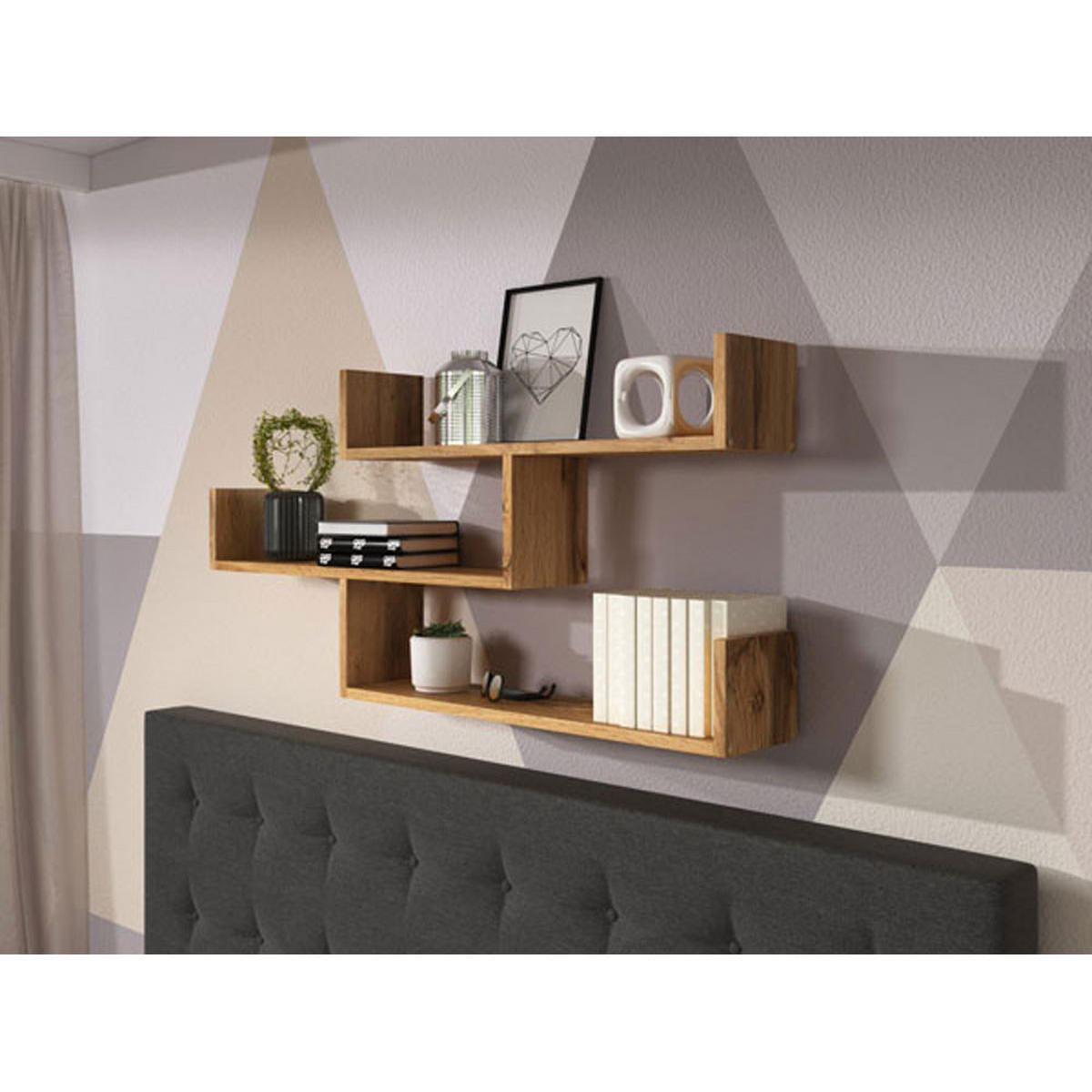WANDREGAL Trio Wotan Eiche 119 / 18 / 55cm - Eiche Wotan, Holz/Holzwerkstoff (119/55/18cm) - Feldmann-Wohnen
