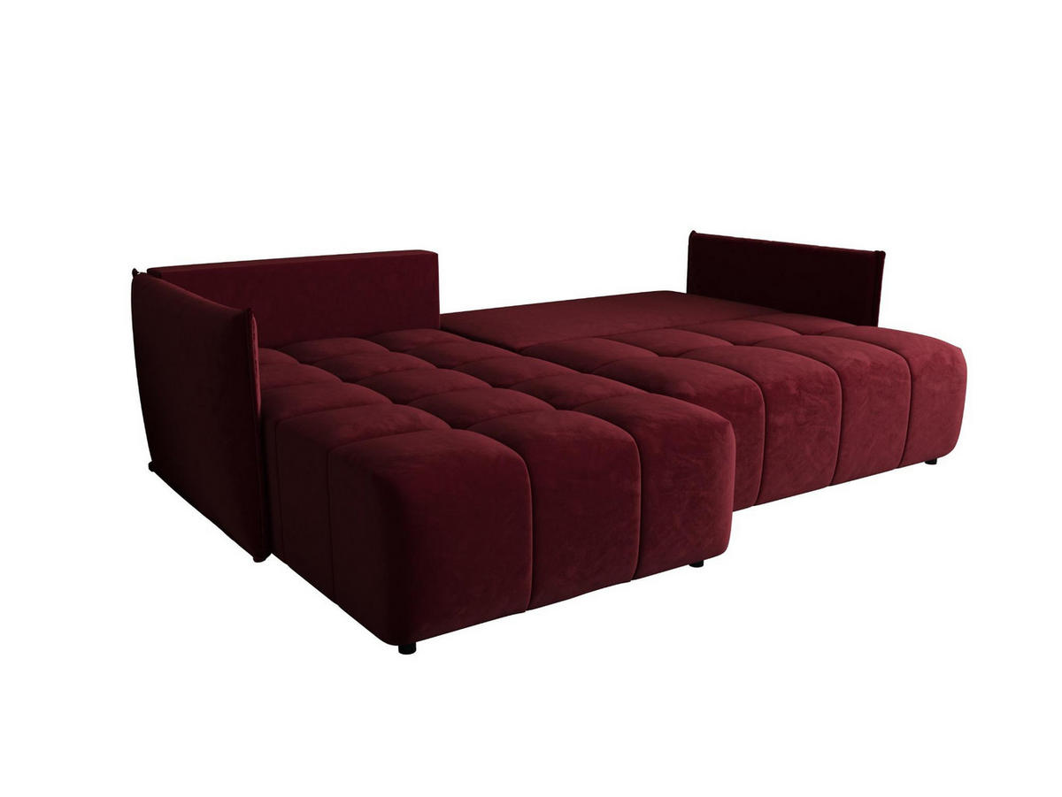 ECKSOFA mit Schlaffunktion ONIL L Monolith 59 Links - Rot, Textil (245/175cm) - Bedante