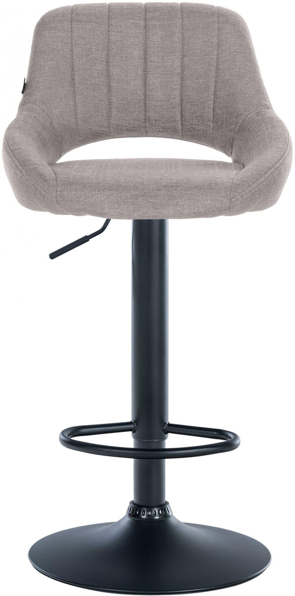 BARHOCKER Stoff Grau - Schwarz/Grau, Textil/Metall (46.5/85/48cm) - CLP