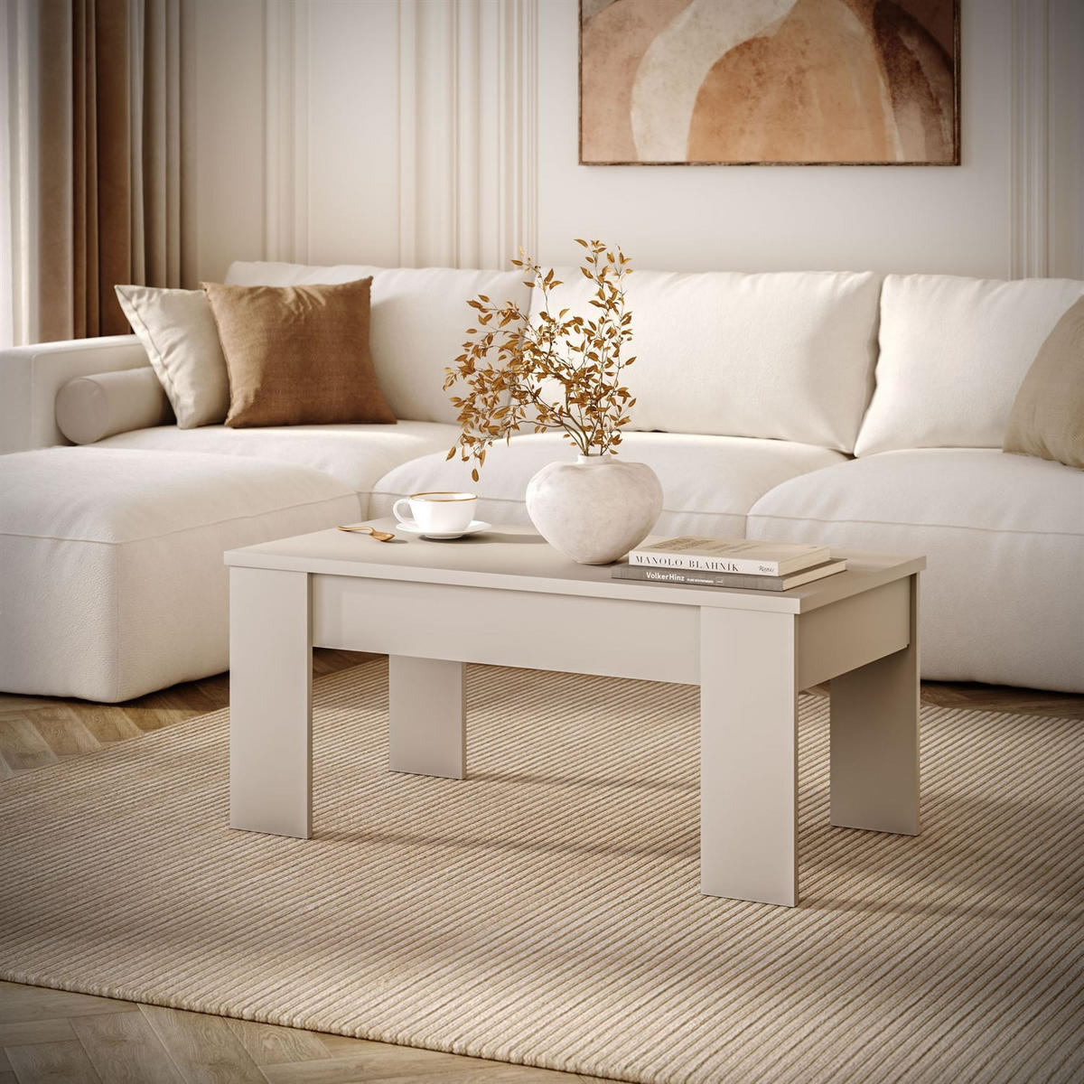 COUCHTISCH APERTO ausklappbar - Kaschmir, Holzwerkstoff (50/100/45cm) - Lookway