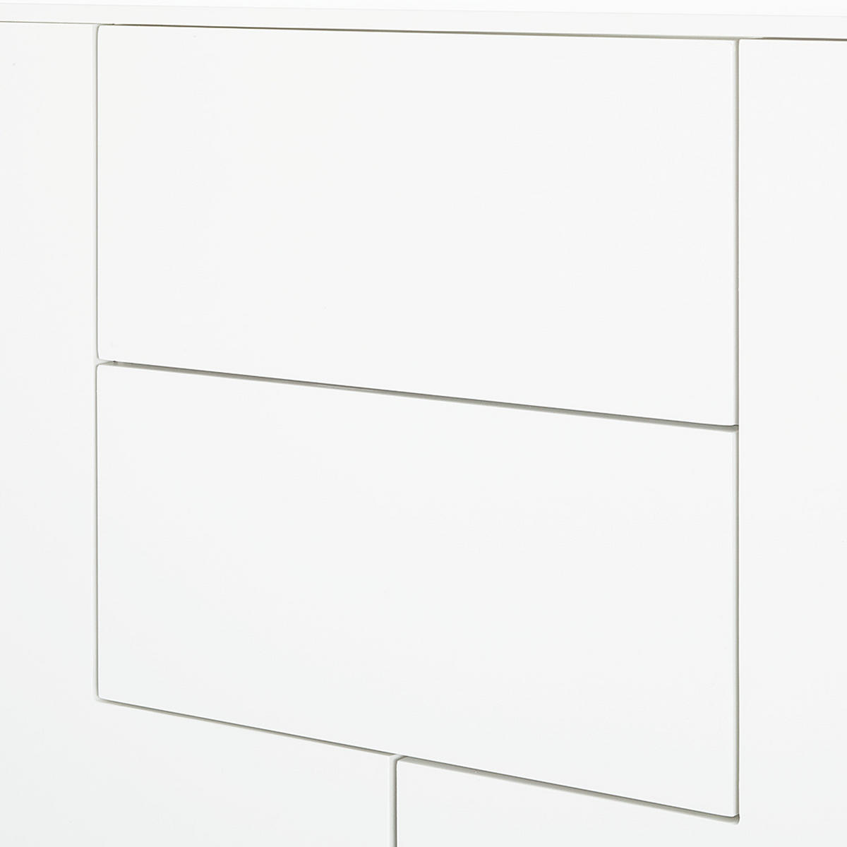 HIGHBOARD mit 2 Schubladen - Eichefarben/Weiß, Eichenholz/Holzwerkstoff (80/128/45cm) - home24