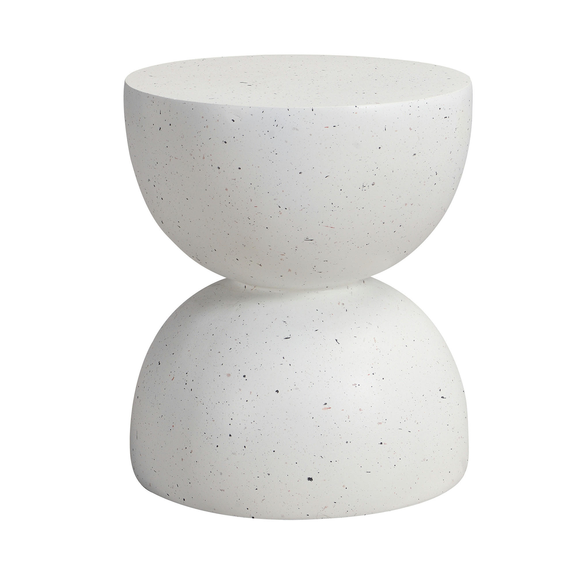 BEISTELLTISCH 40/40/45 cm weiß aus Magnesiumoxid für Innen- und Außenbereich - Weiß, Metall (39.5/39.5/45.5cm) - OKWISH