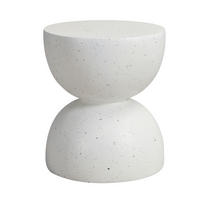 BEISTELLTISCH 40/40/45 cm weiß aus Magnesiumoxid für Innen- und Außenbereich - Weiß, Metall (39.5/39.5/45.5cm) - OKWISH