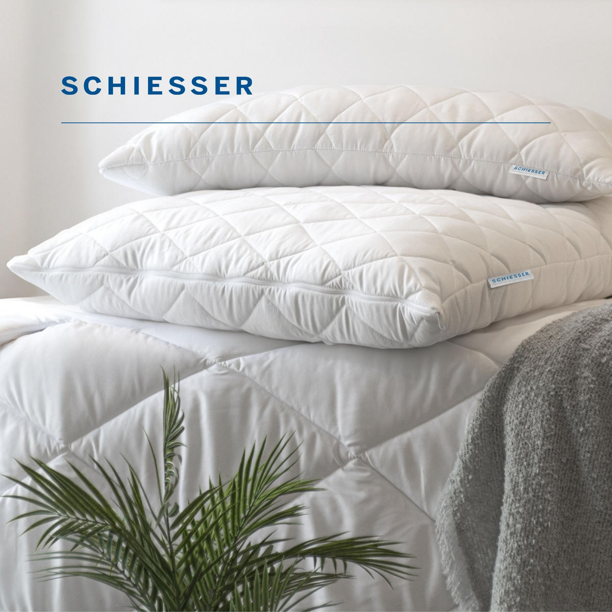 BETTDECKENSET 4-Jahreszeiten Lykke - 2-teilig - 135 x 200 cm - Weiß - Weiß, Textil (135/200cm) - SCHIESSER