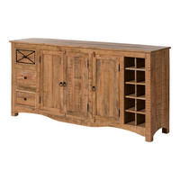 SIDEBOARD Akazie 193x45x90 natur versiegelt NATURE OF SPIRIT #215 - Naturfarben, Holz (193/90/45cm) - Massivmoebel24