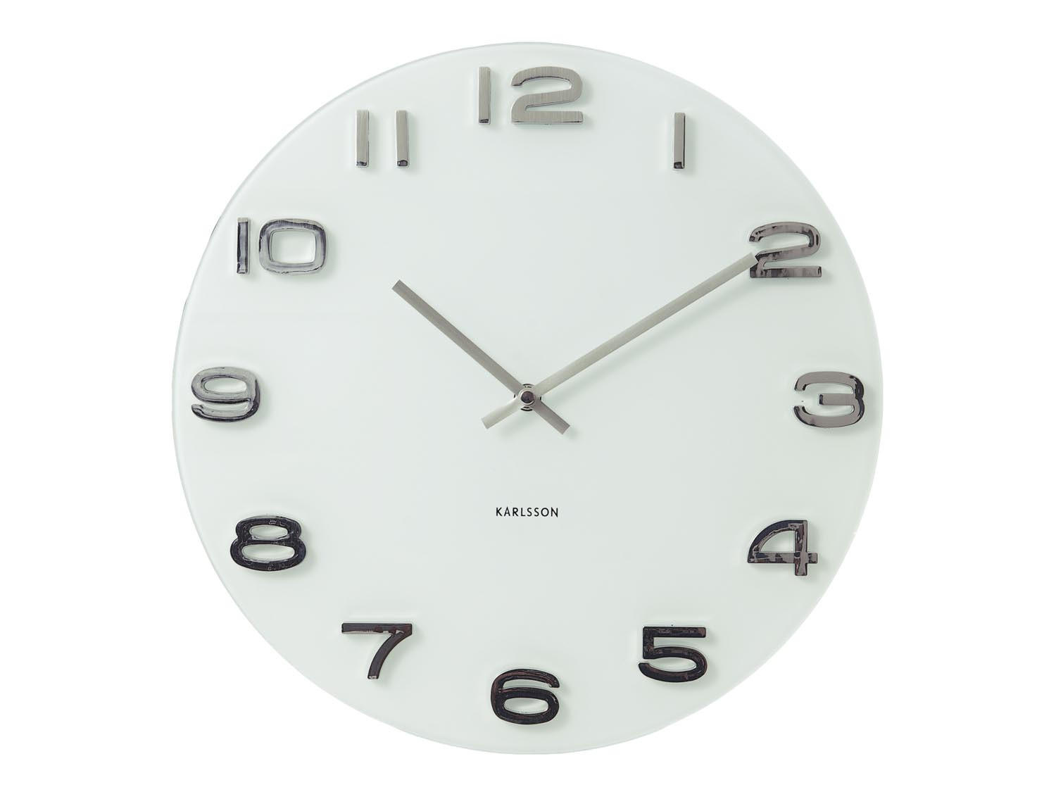 WANDUHR Vintage Ø35 cm - Weiß, Glas (35/35/4cm) - Karlsson