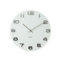 WANDUHR Vintage Ø35 cm - Weiß, Glas (35/35/4cm) - Karlsson