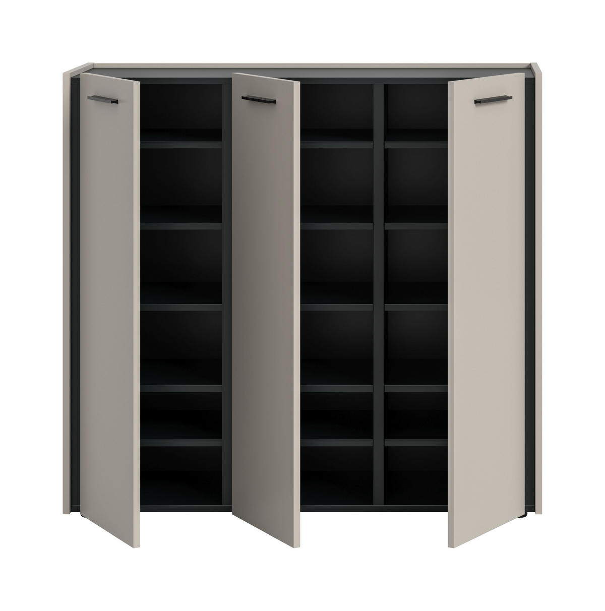 SCHUHKOMMODE Emil Kaschmir 113/37/106 cm - Beige, Holzwerkstoff (113/106/37cm) - Xonox