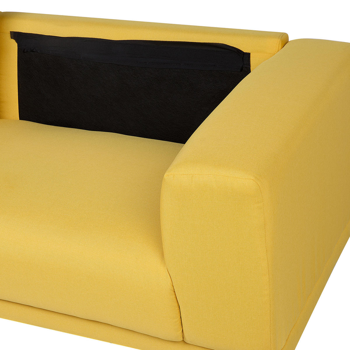 3-SITZER-SOFA Polsterbezug Gelb Nivala - Gelb, Textil (220/76/84cm) - Beliani