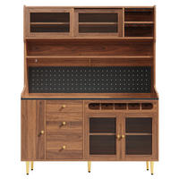 BUFFETSCHRANK Walnussfarben 145/39/171 cm - Walnussfarben, Holz (145/171/39cm) - PANGIVO