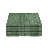 GÄSTETUCHSET Milano - 5-teilig - 30x50 cm - Dunkelgrün - Dunkelgrün, Textil (30/50cm) - SCHIESSER
