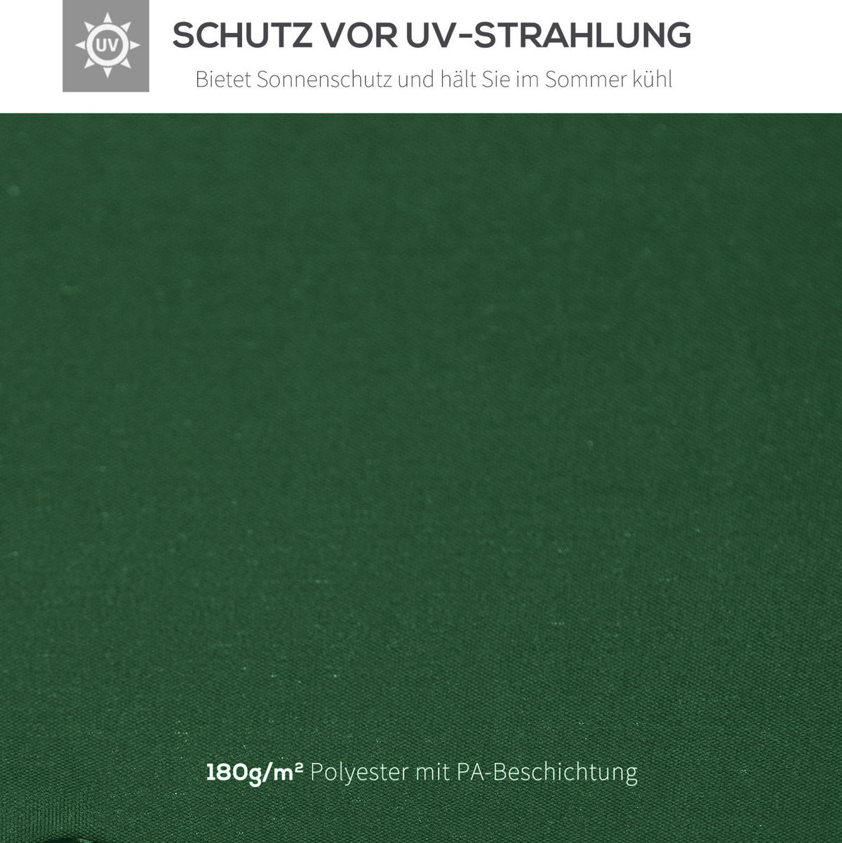 ERSATZDACH für Pavillon 300/300 cm wasserabweisend mit UV-Schutz und Doppeldach, Grün - Grün, Textil (300/20/300cm) - Redom