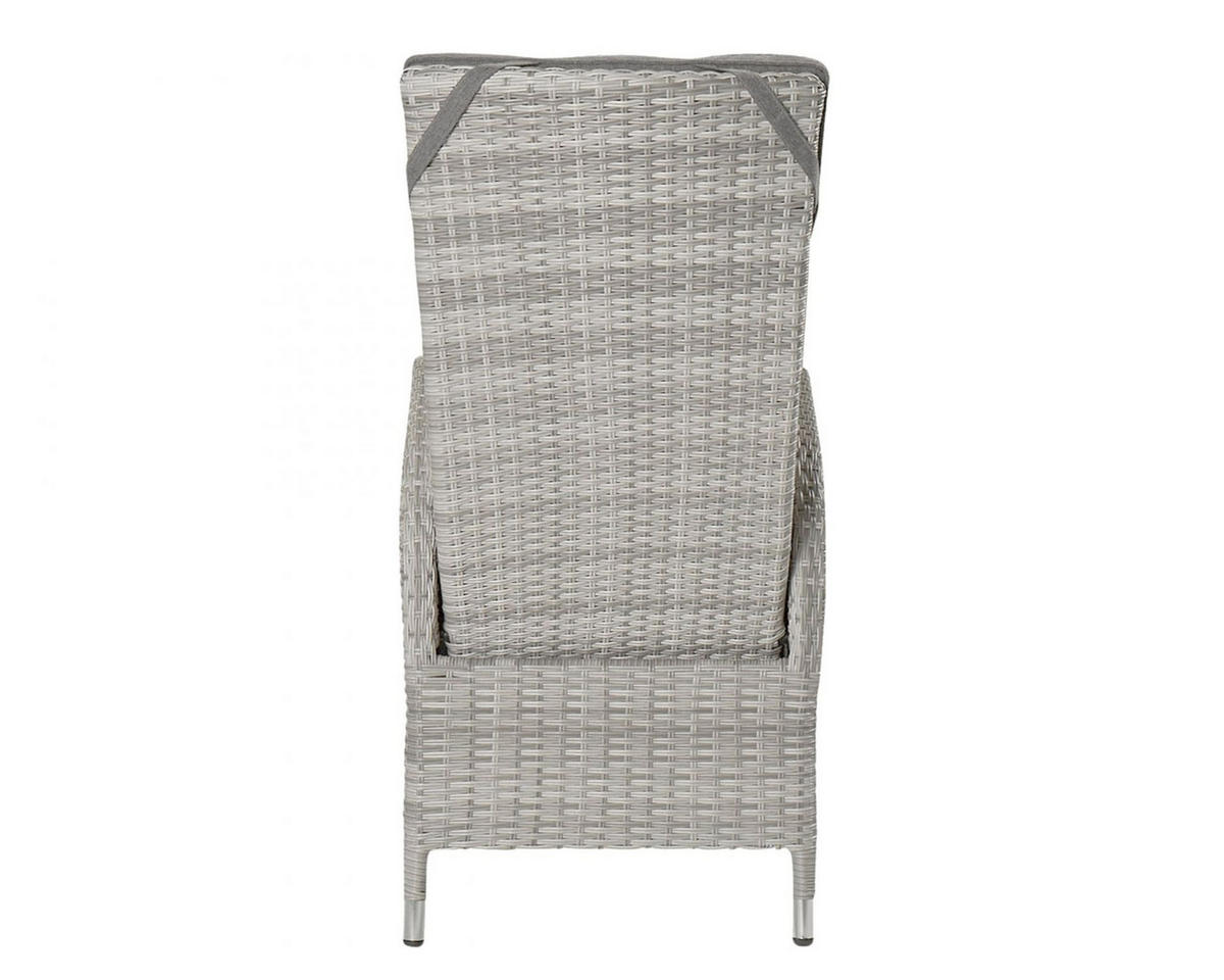 GARTENSTUHL Rio, Rattan grau - Grau, Kunststoff/Metall (58/110/65cm) - dasmöbelwerk
