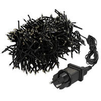 LED CLUSTER LICHTERKETTE 4m 576 LED Warmweiß Wetterfest Innen/Außen - Grün, Kunststoff (400cm) - ECD-Germany