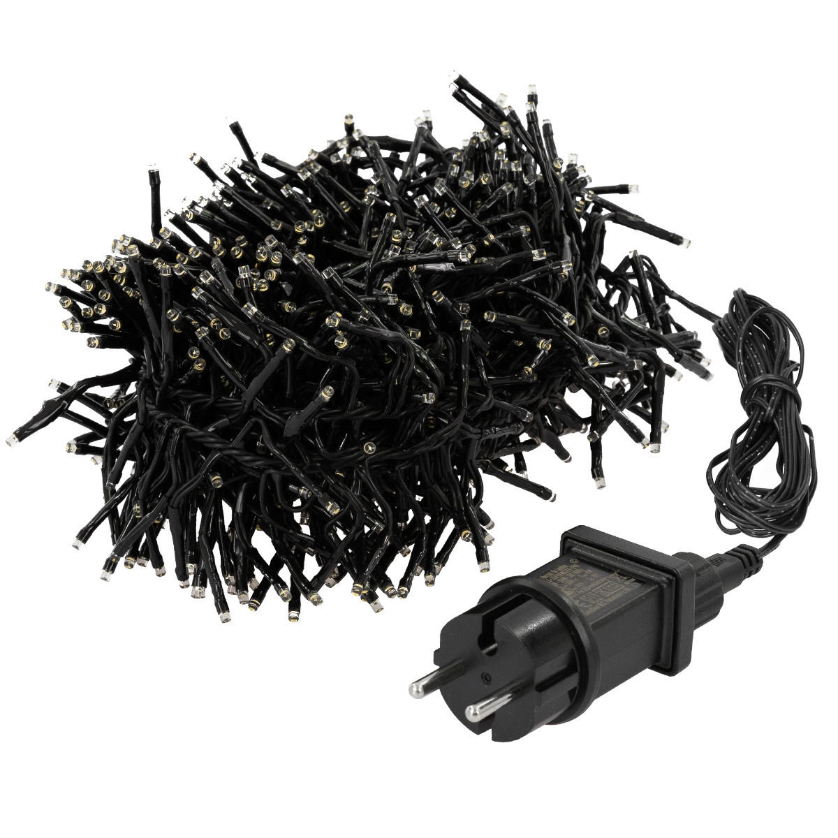 LED CLUSTER LICHTERKETTE 4m 576 LED Warmweiß Wetterfest Innen/Außen - Grün, Kunststoff (400cm) - ECD-Germany