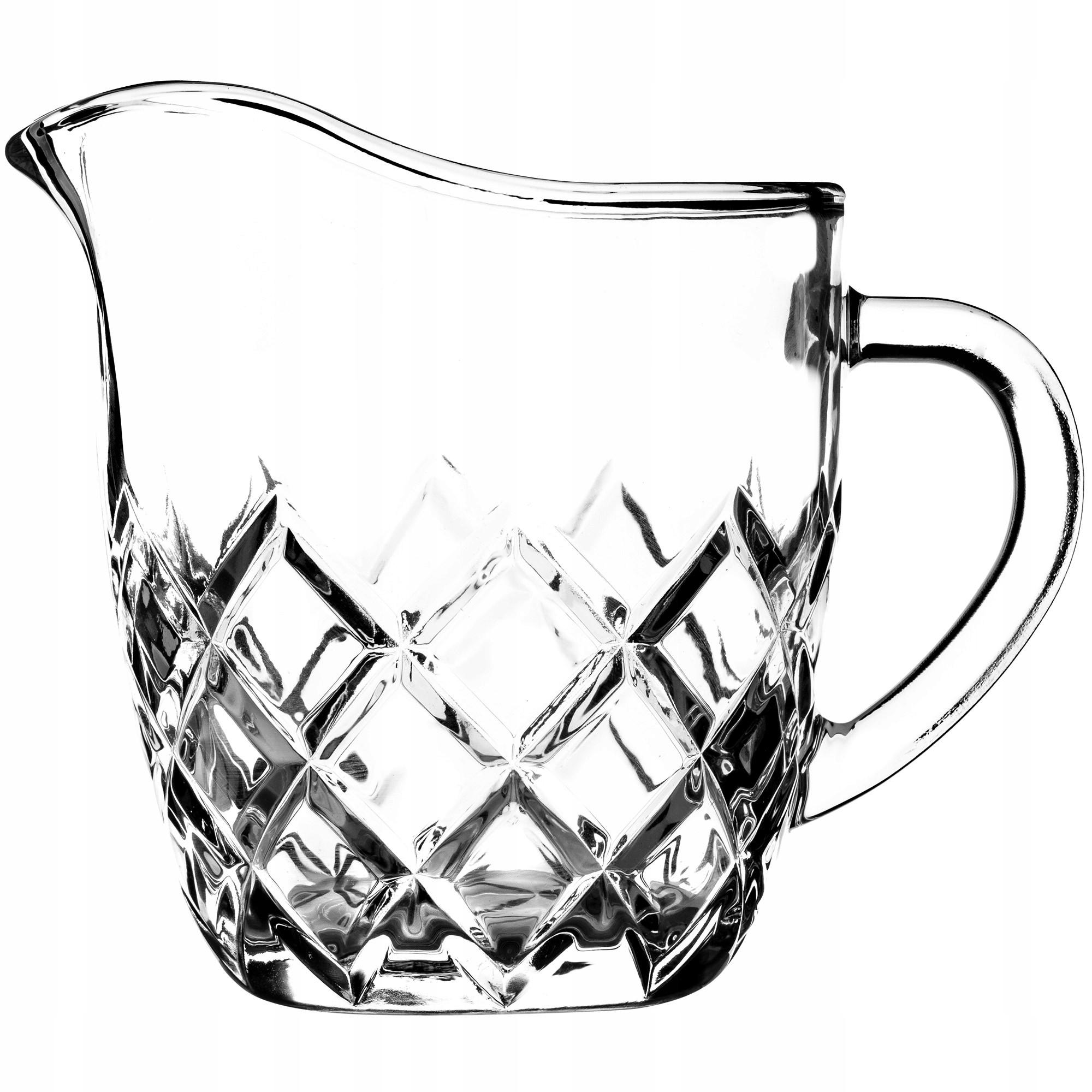 GLASKANNE für Milch, 200 ml, Diamanten - Transparent, Glas (0.2L) - KADAX