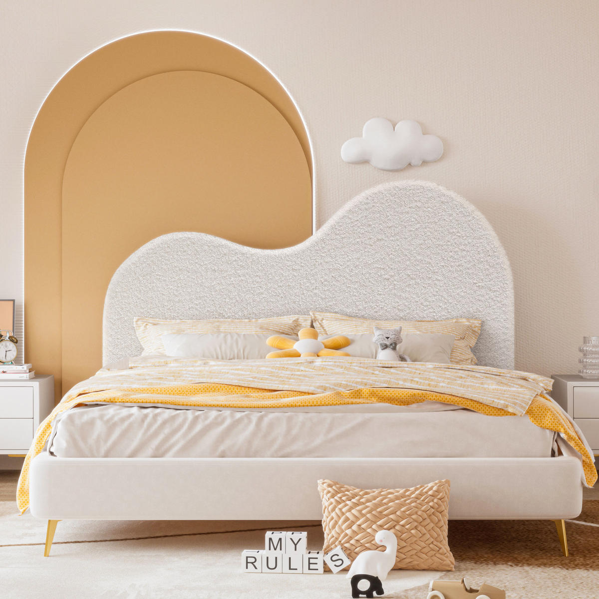 KOPFTEIL Kunstfleece Beige 80*160cm - Beige, Textil (5/80/153cm) - Vercart