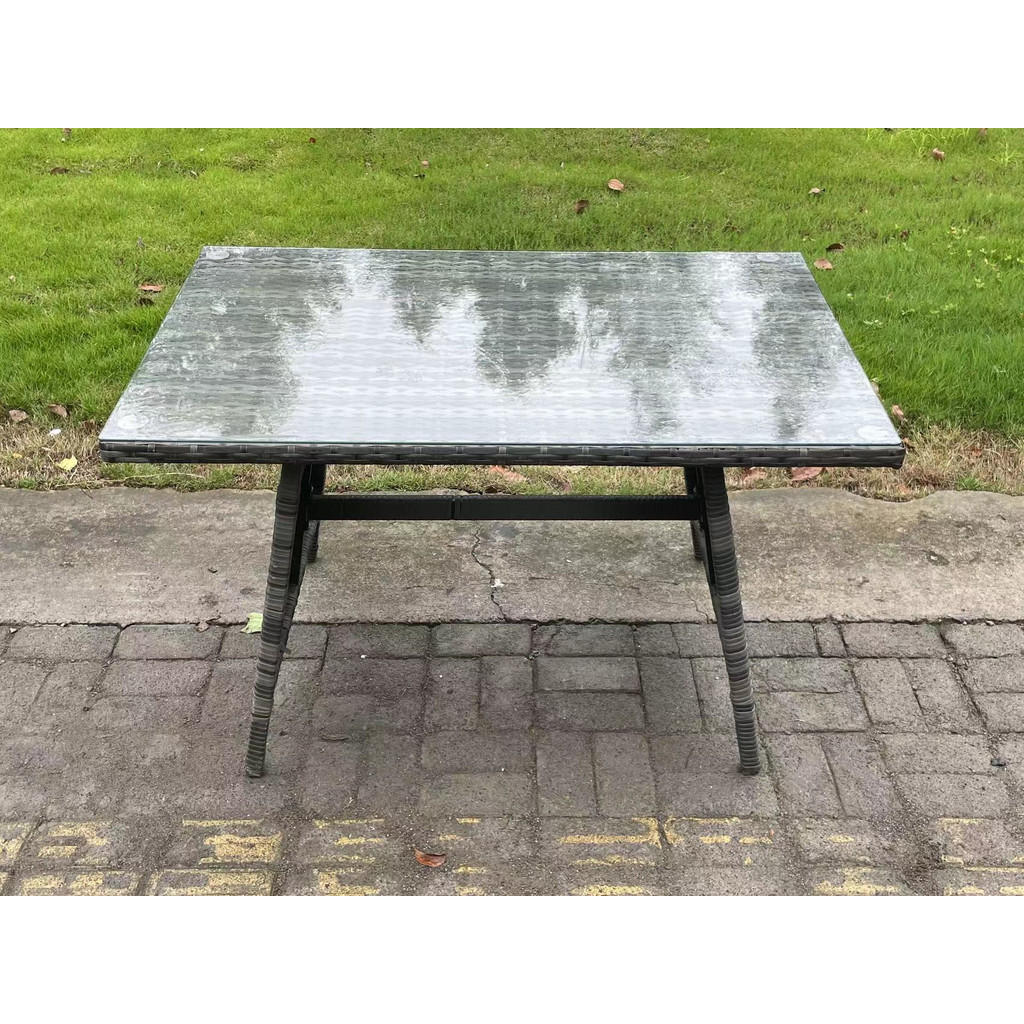 Thumbnail - Fimous Gartenmöbelset, Dunkelgrau, Metall, Kunststoff, Glas, 11-Sitzer, Füllung: Schaumstoff, rechteckig, Loungemöbel, L...