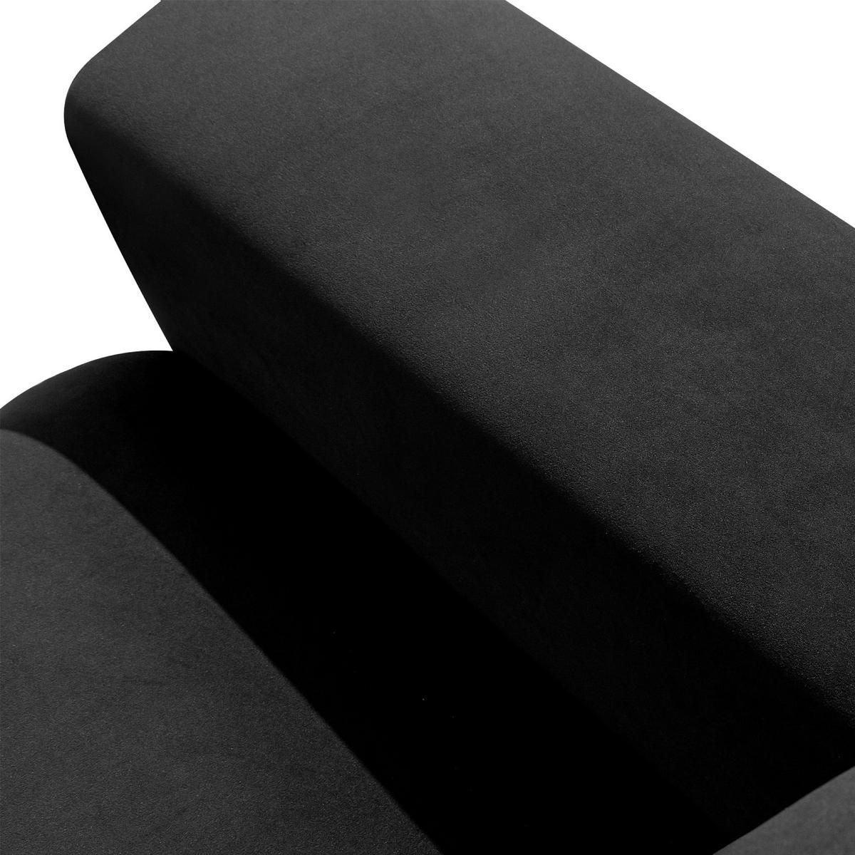 4-SITZER ECKSOFA ZUCCO Velour rechts, Dunkelgrau - Dunkelgrau, Textil (350/84/105cm) - KONSIMO®