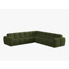 ECKSOFA Lisa aus strukturiertem Stoff grün meliert 5 Sitzplätze - Grün, Textil (310/310cm) - Micadoni