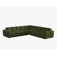 ECKSOFA Lisa aus strukturiertem Stoff grün meliert 5 Sitzplätze - Grün, Textil (310/310cm) - Micadoni