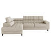 ECKSOFA Nord, Seite: Links - Champagner/Schwarz, Holz/Textil (264/203cm) - MIRJAN24