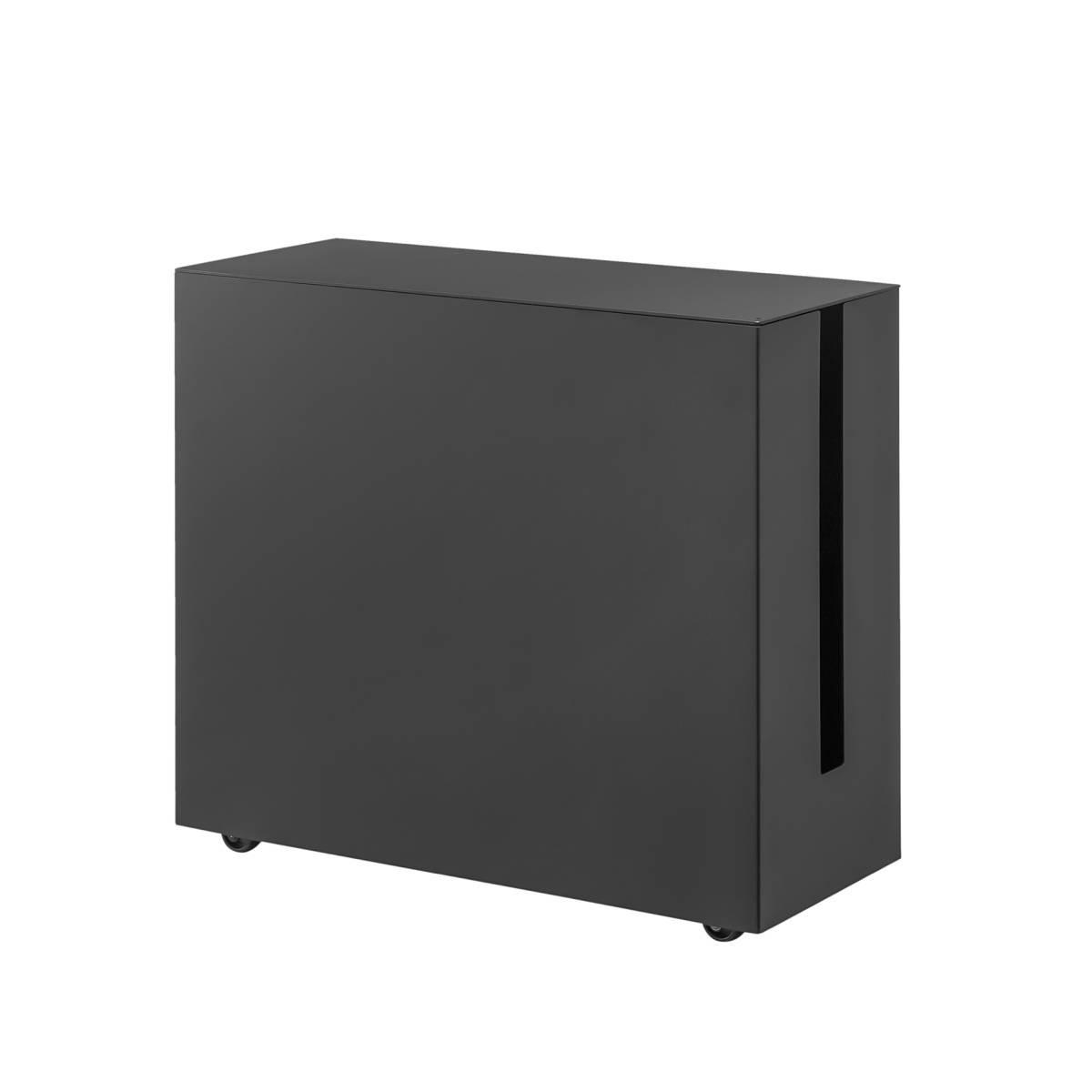 KABELBOX Tower schwarz 15/34/40 cm auf Rollen - Schwarz, Metall (40/15/34cm) - Yamazaki