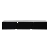 TV-SCHRANK 180/35/30 cm Schwarz Hochglanz mit LED und 3 Türen - Schwarz, Holzwerkstoff (180/30/35cm) - Oxeza