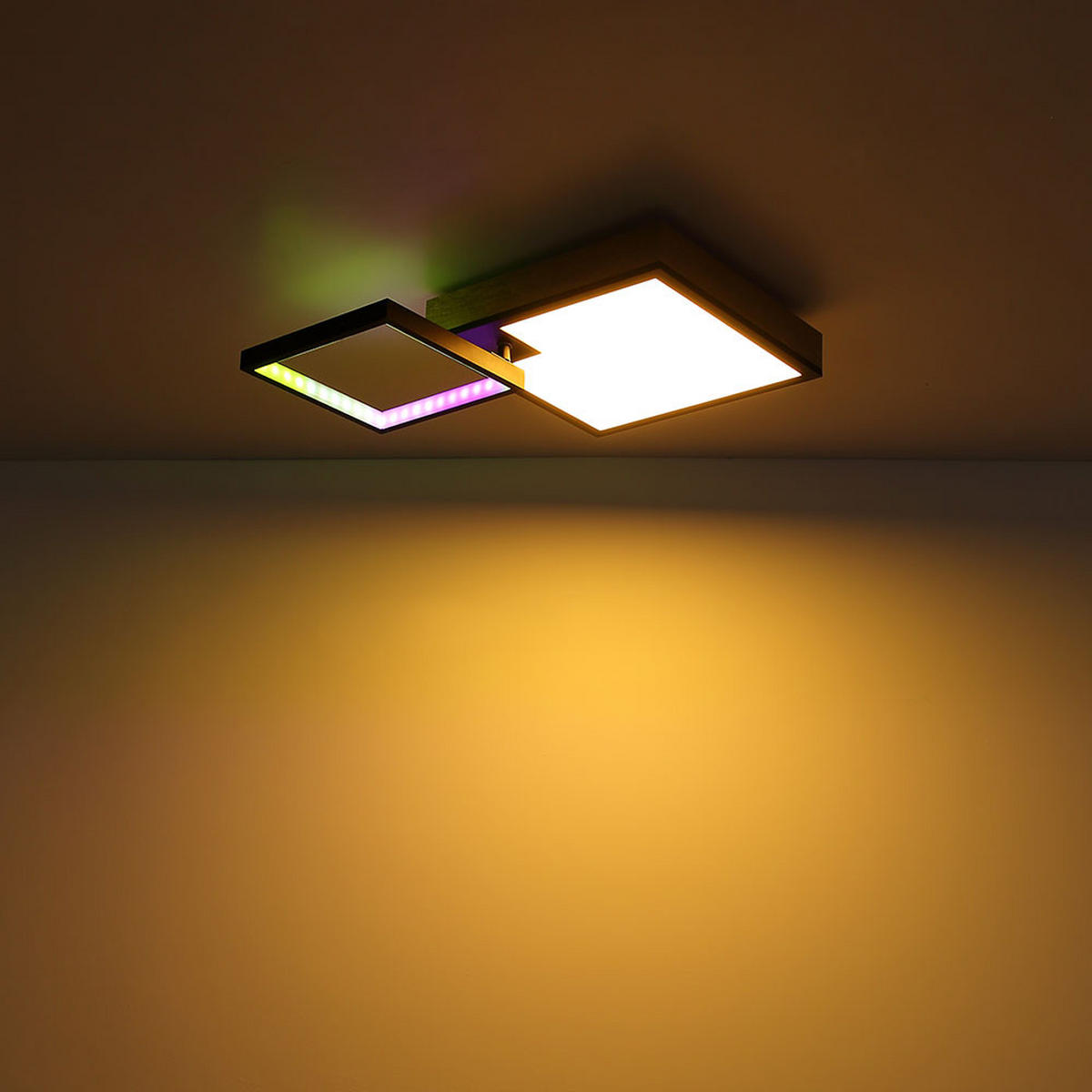 LED DECKENLEUCHTE Jacky Schwarz Metall - Schwarz, Metall (60/41/10cm) - Globo Lighting