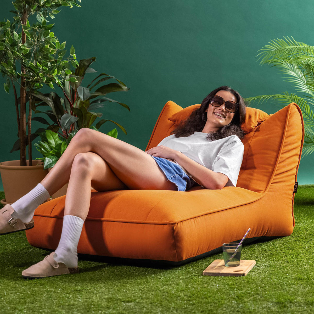 SITZSACK Outdoor Nova - Orange, Textil (84/68/108cm) - icon