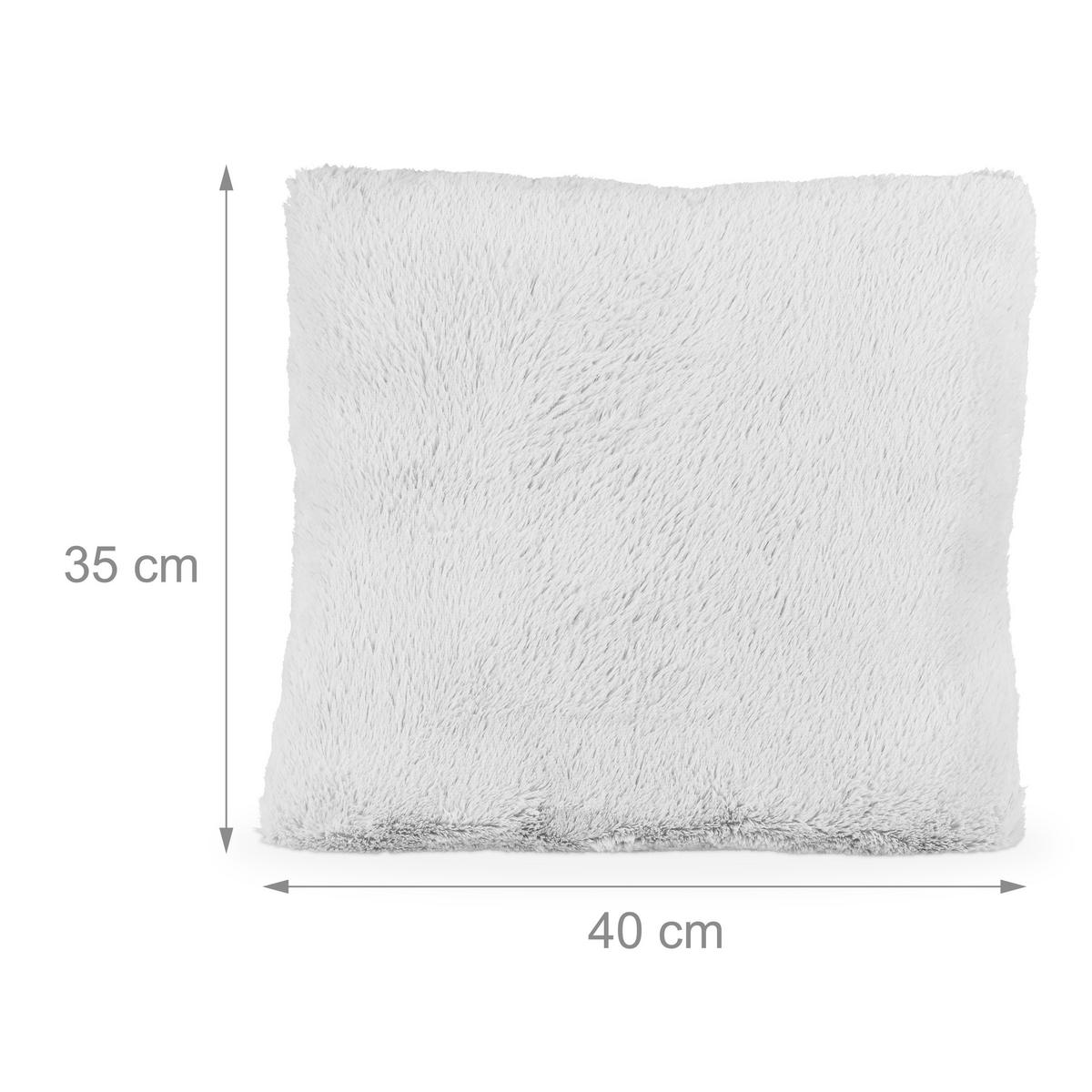 KISSEN Set - Grau, Textil/Metall (40/12cm) - Relaxdays