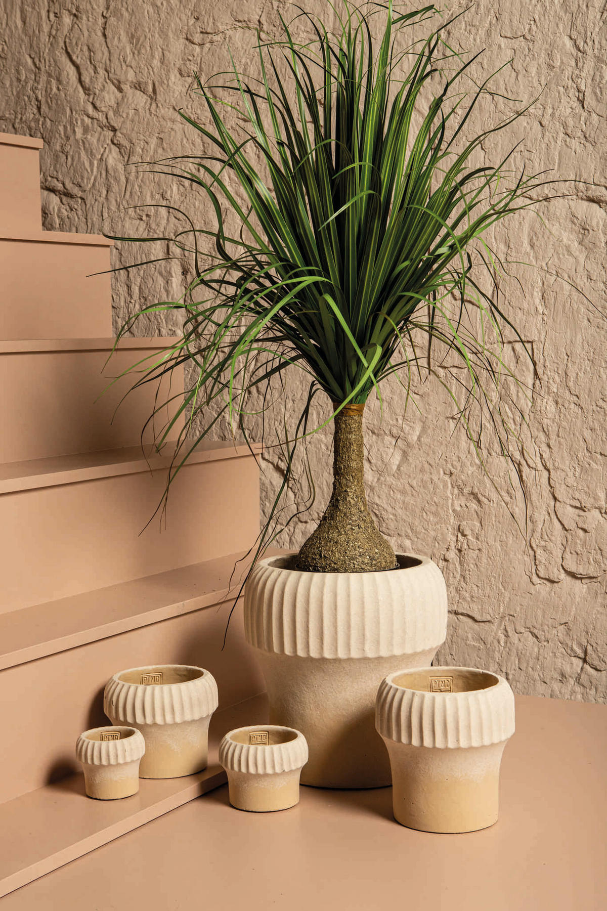 TOPF Emilee Beige 29/29/30cm - Beige, Stein (30cm) - PTMD Collection