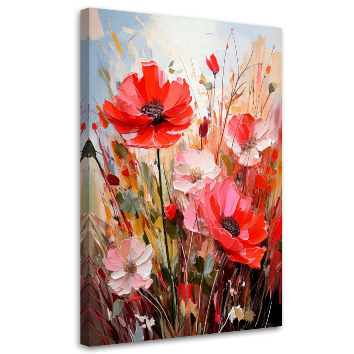 LEINWANDBILD Blumen 70x100cm - Rosa, Textil (70/100cm) - Feeby