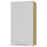 KÜCHENHÄNGESCHRANK Kvantum W4/50 Weiß Matt / Eiche Artisan Matt 50 / 32,5 / 96cm - Eiche Artisan/Weiß, Holz/Holzwerkstoff (50/96/32.5cm) - Feldmann-Wohnen