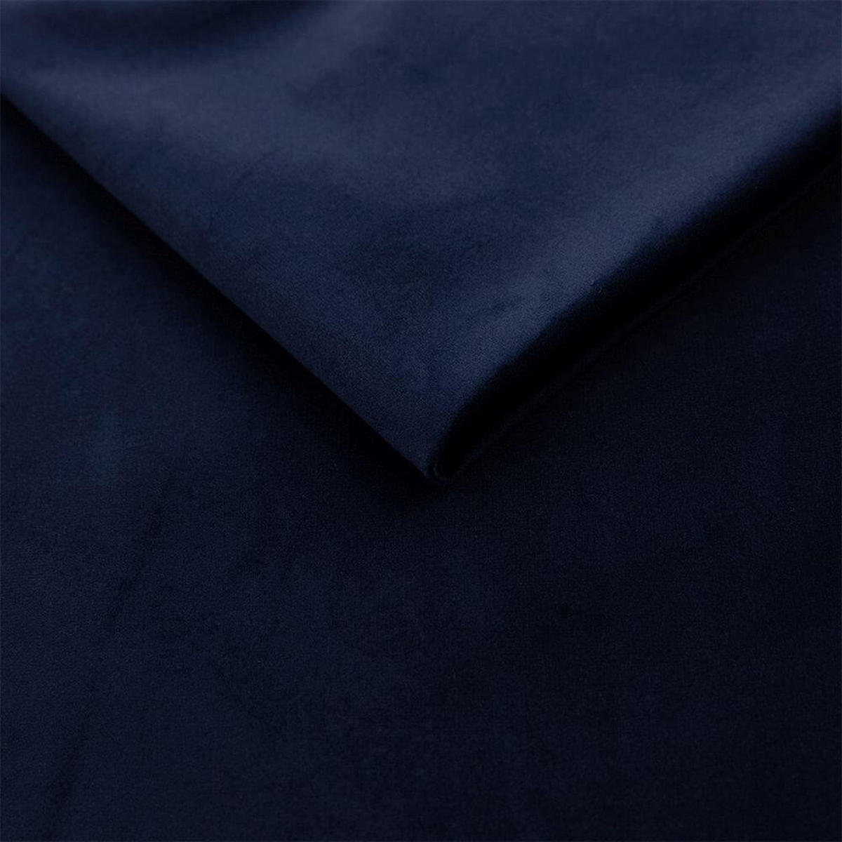 BOXBETT Jodan 200/200 cm Marineblau im Magic Velvet Stoff - Schwarz/Dunkelblau, Holz/Holzwerkstoff (200/200cm) - AltaBeds