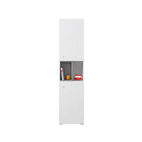 KINDERREGAL SIMON 05 Weiß/Grau 45/40/190 - Weiß/Grau, Holzwerkstoff (45/190/40cm) - Deine Möbel 24