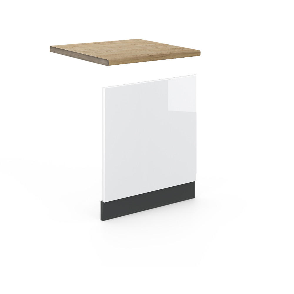 FRONTPANEL Fame-Line Vit högblank 60 cm , AP Oak Vit högglans, Antracit 67.4/60/60 cm