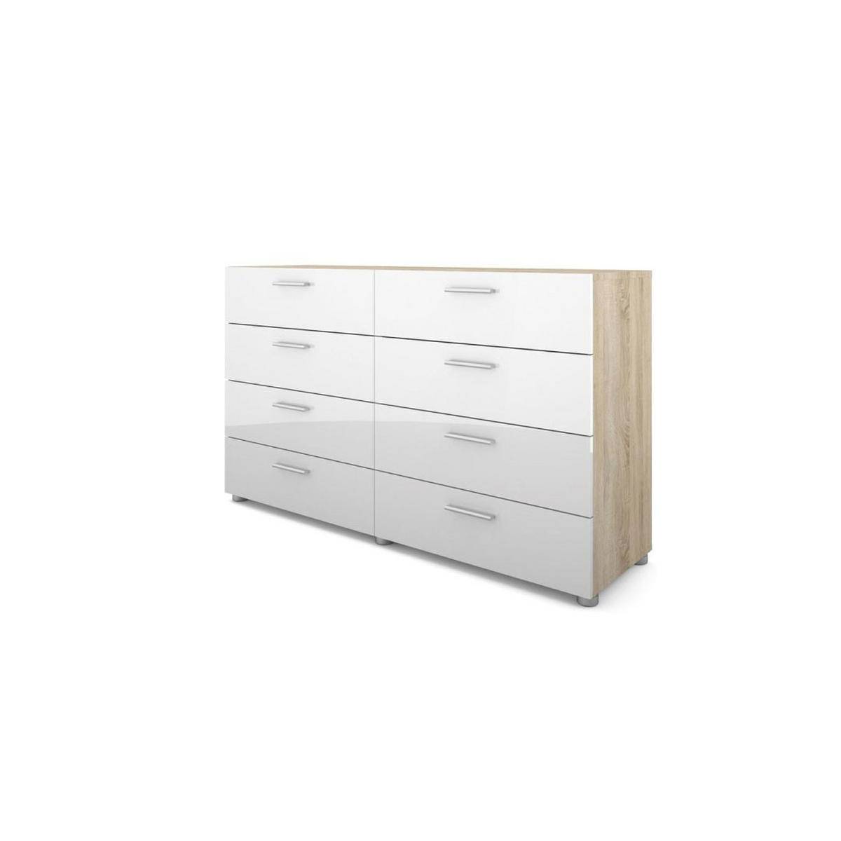 KOMMODE Petra Eichefarben Hochglanz 140/40/83 cm - Eichefarben, Holzwerkstoff (140/83/40cm) - ebuy24