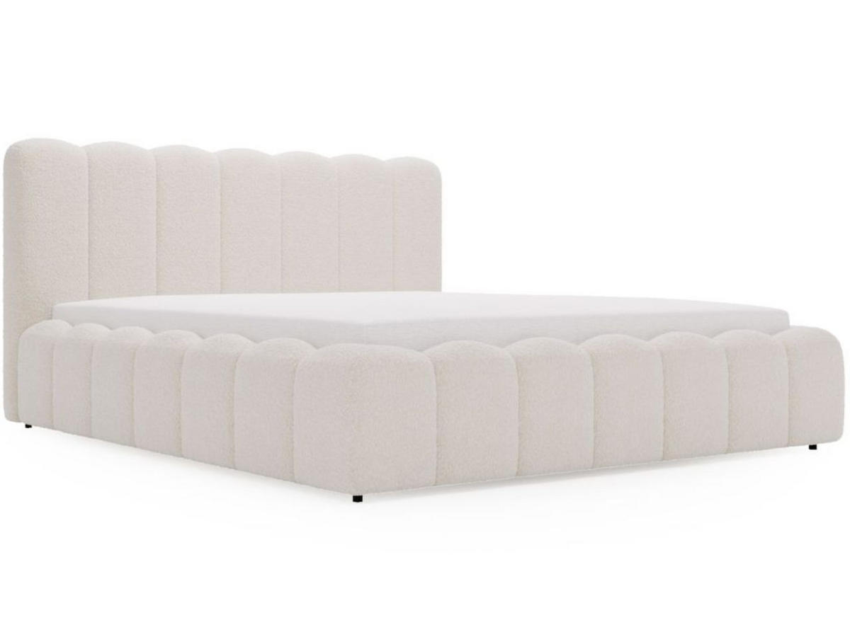 POLSTERBETT Smile 160x200 Bouclé-Stoff Creme - Creme, Textil (160/200cm) - Graingold