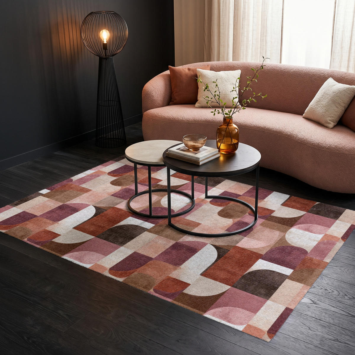 PREPROGE - Kvadrati - 200x140 cm - večbarvno, umetna masa/tekstil (200/0.4cm) - OnlyWow