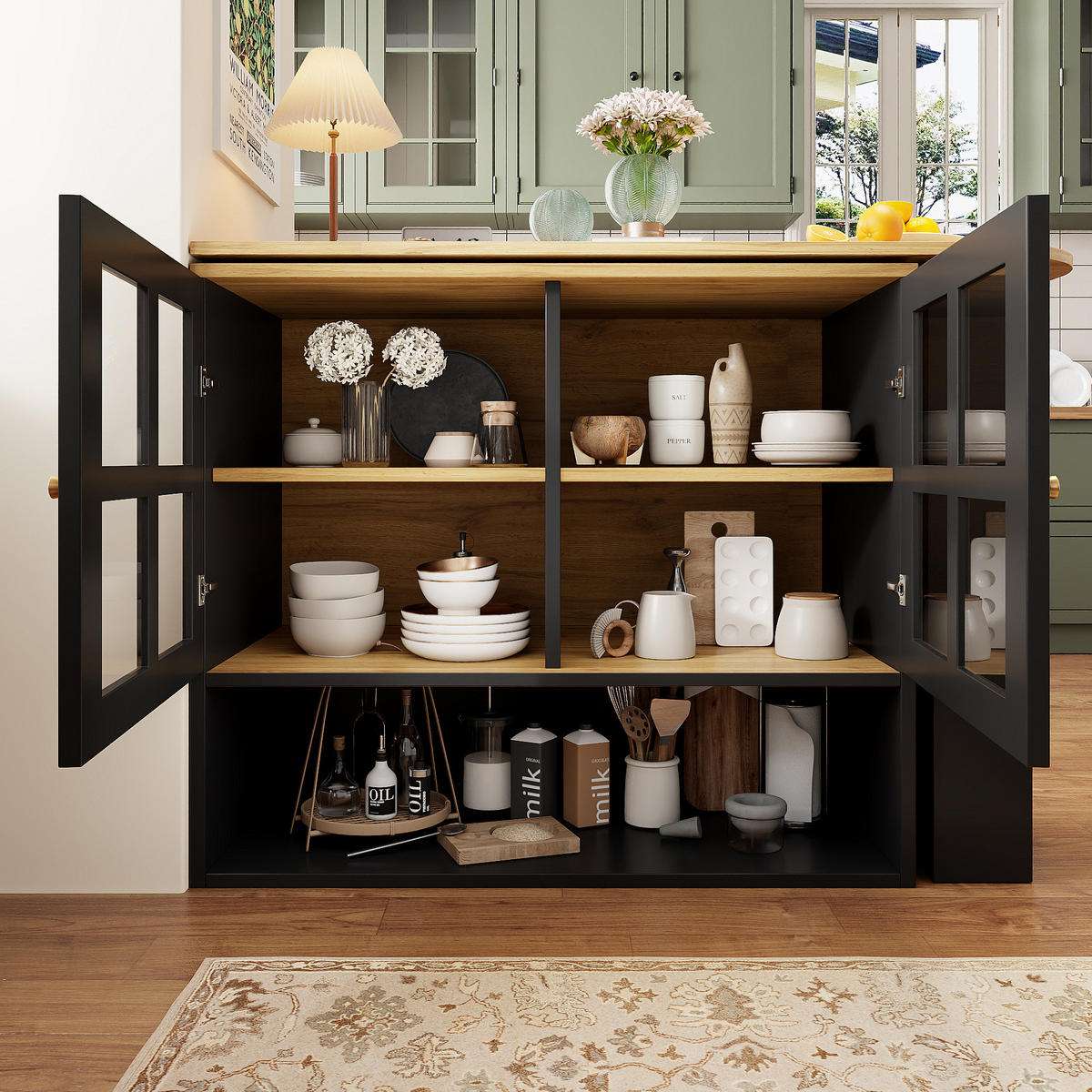 STEHTISCH 360° drehbar ausziehbar 138-204 cm MDF Schwarz - Schwarz, Holz (39/102.5/138cm) - Beauniv